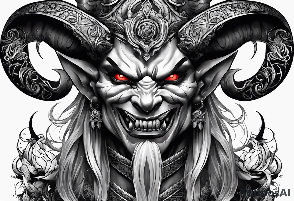 Demon sleeve tattoo idea