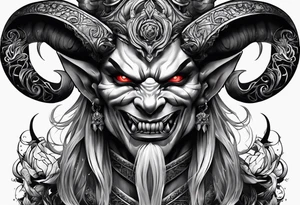 Demon sleeve tattoo idea