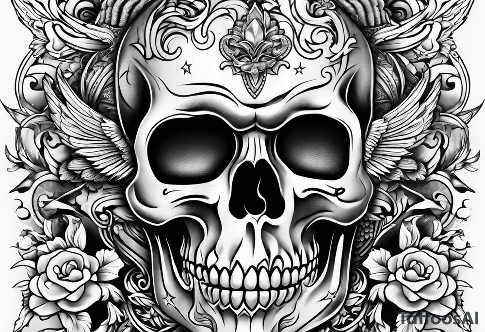 opposites
 american traditional tattoo idea