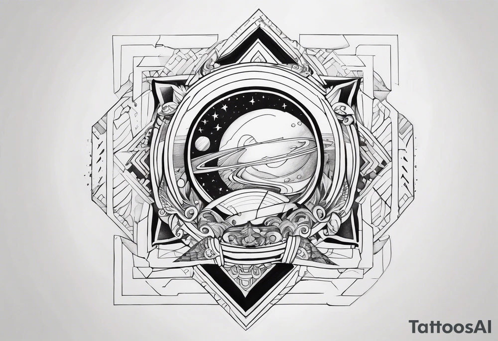 Space Mann schöne Zukunft tattoo idea