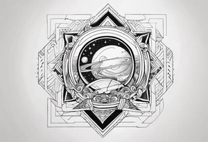 Space Mann schöne Zukunft tattoo idea