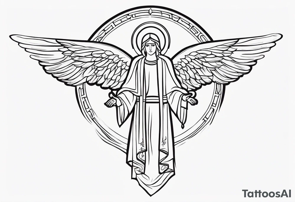 orthodox  CROS WITH ANGEL tattoo idea