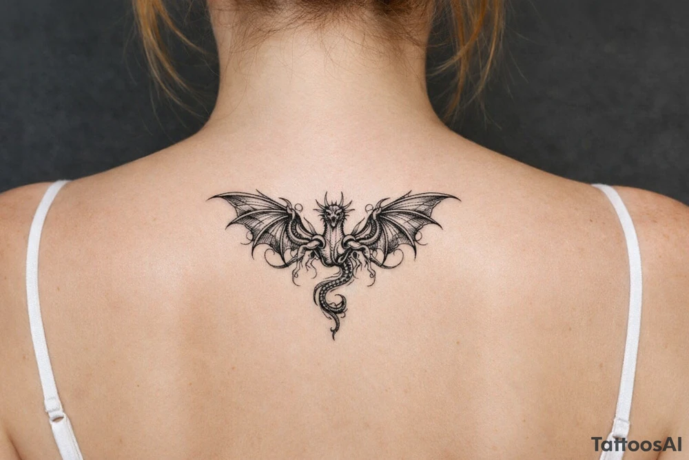 Fourth wing dragon tattoo tattoo idea
