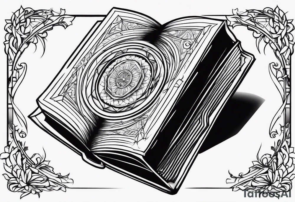 An open book tattoo idea