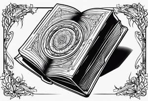 An open book tattoo idea