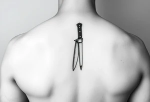 carabela con cuchillo tattoo idea