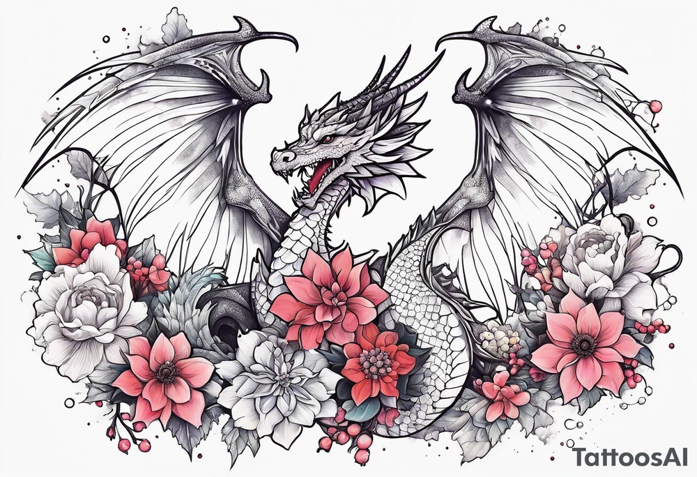 Constellation, wing , snow , cross , dragon female japan kawaii , flower tattoo idea