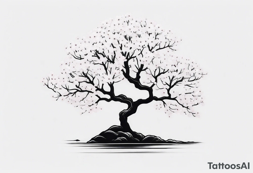 A cherry blossom tree using only white ink (no black) tattoo idea A cherry blossom tree using only white ink (no black) tattoo idea