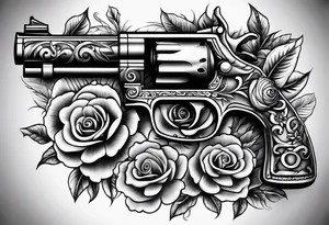 Money gun tattoo idea