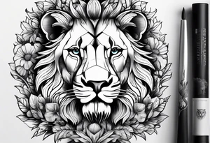 a tattoo that has to do with nature,something you could blend with a lion tattoo idea