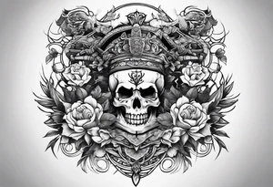 symbols of war and love tattoo idea