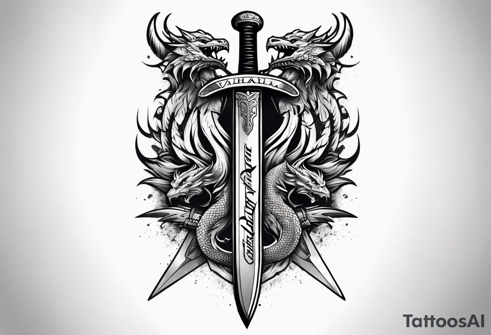 Valhalla  warrior soldier  Sword axe
 Dragon tattoo idea