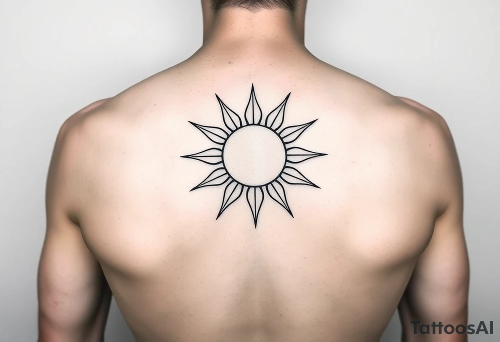 minimalistic lemon sun tattoo idea