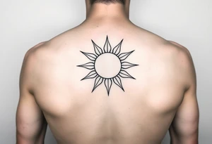 minimalistic lemon sun tattoo idea