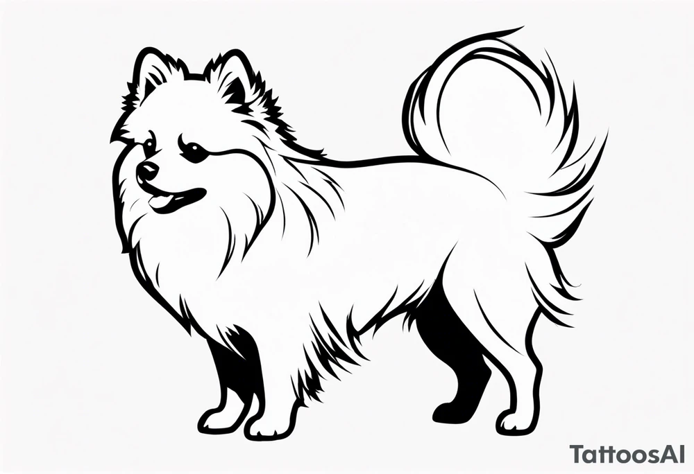 Pomeranian tattoo idea