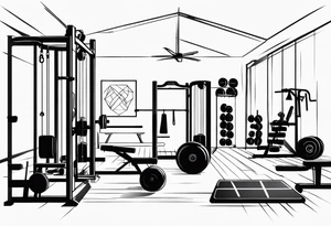gym working out tattoo idea