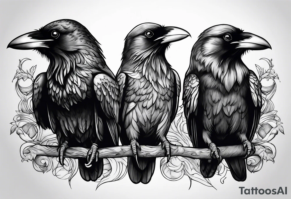 three ravens tattoo idea