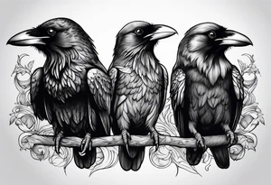 three ravens tattoo idea