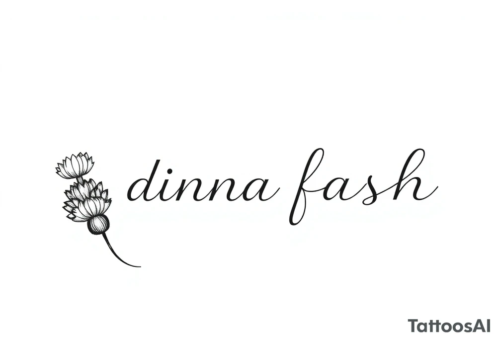 minimaliste thistle with dragonfly text : dinna fash tattoo idea