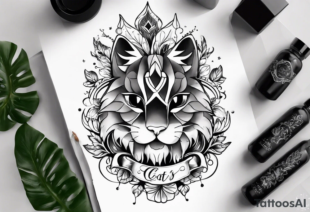 Hi. I want to make a tattoo sketch. The tattoo will be located on the inside of the forearm. starting from the wrist. The tattoo consists of important moments in my life. This is a cast of a cat's paw, COCC - the abbreviation of my girls, COVID-19 or corona, a minor car accident, BMW, a crossed out hemp leaf, can you tell me? tattoo idea