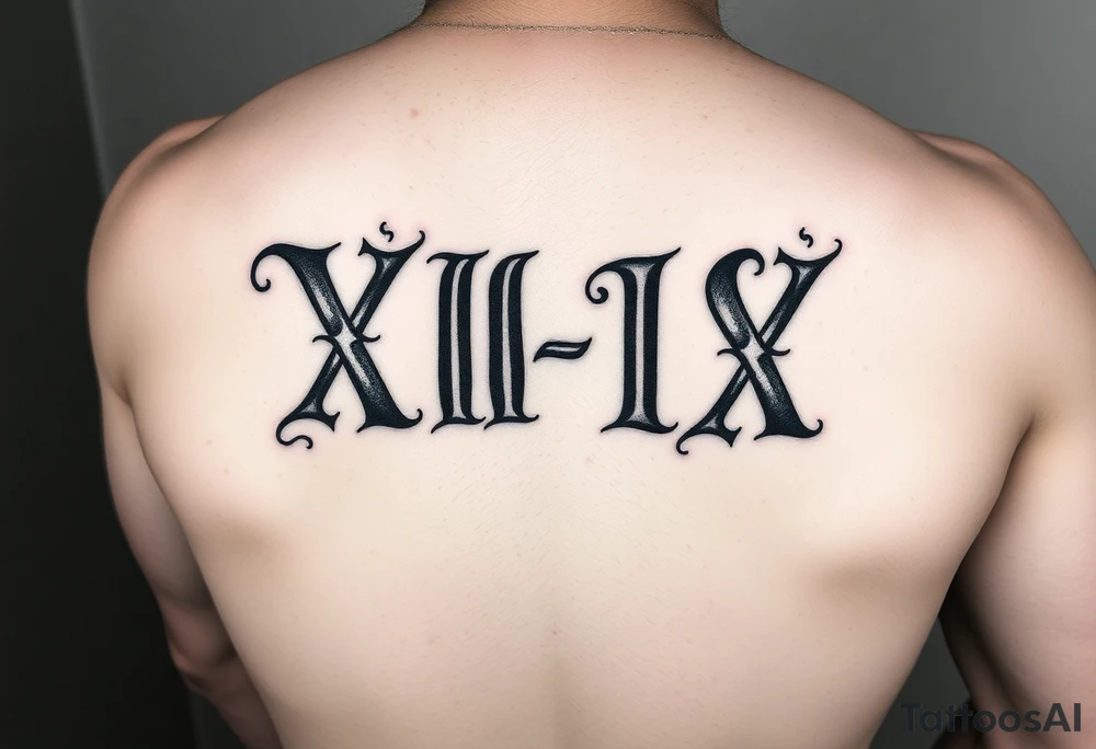 XVIII-XVIII on the ribs, just the numbers no designs tattoo idea