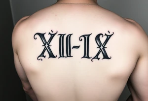 XVIII-XVIII on the ribs, just the numbers no designs tattoo idea