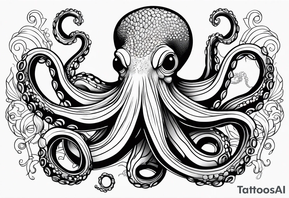 octopus with corn tattoo idea