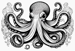 octopus with corn tattoo idea