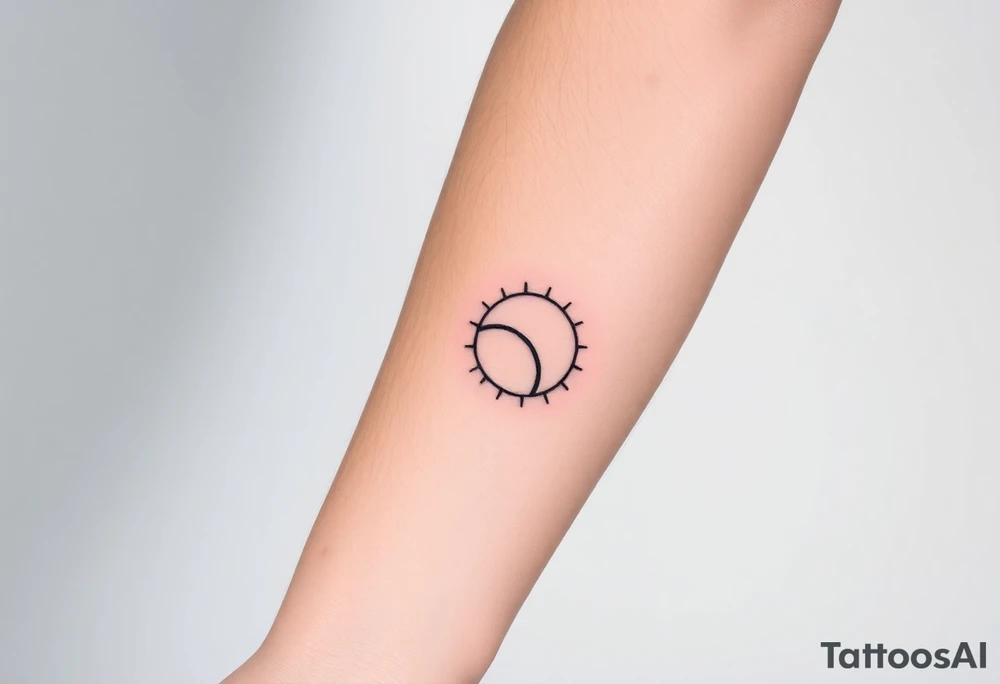 Forearm tattoo for a man using the name “Tatayana” Starting from the wrist, stretching to the elbow with the sun and moon tattoo idea