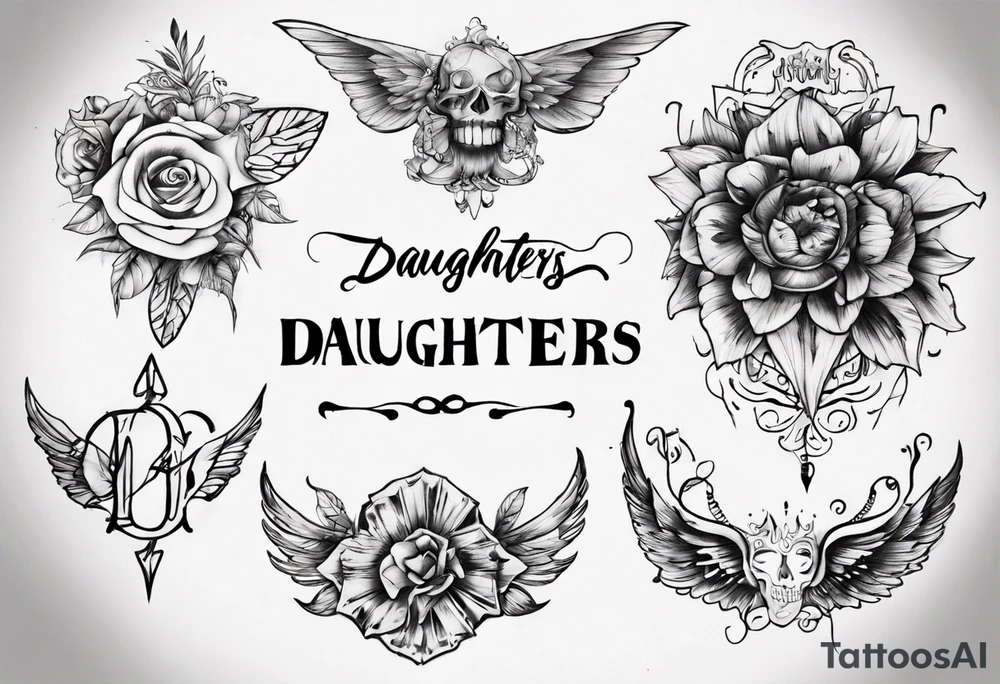 Daughters name tattoo idea