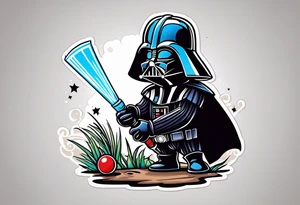 Darth Vader playing croquet tattoo idea