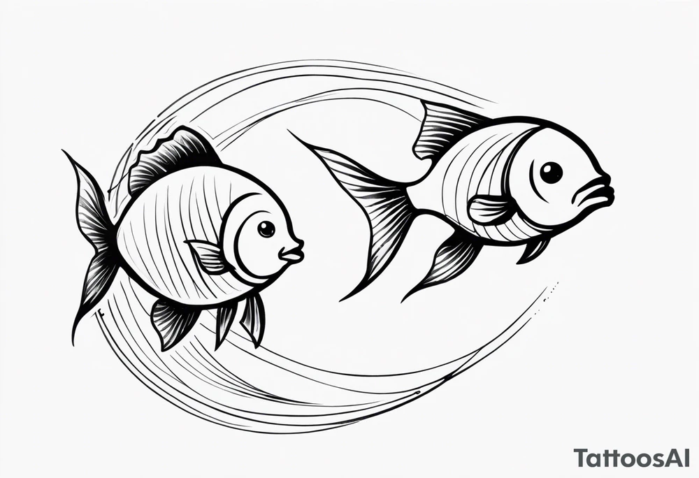 Small pisces tattoo idea