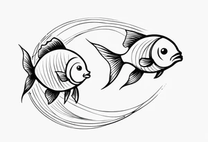Small pisces tattoo idea