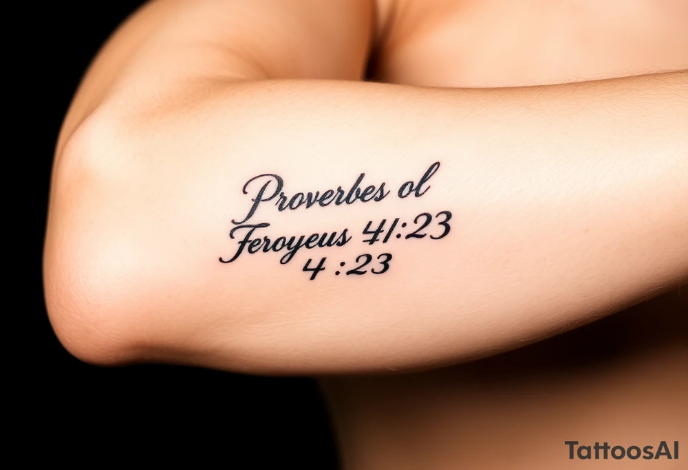 Proverbs 4:23 tattoo idea