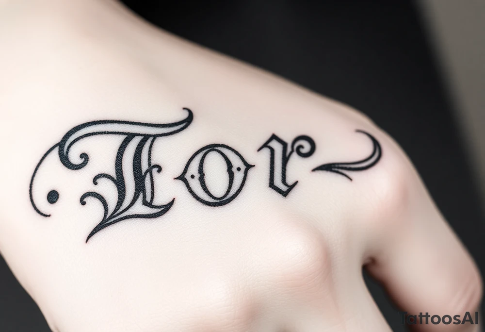 Name Tori old English with tribal tattoo idea