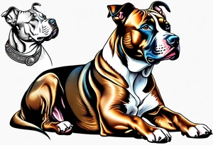 American staffordshire tattoo idea