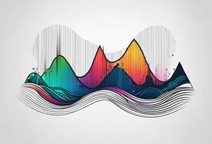 sound wave spectrum tattoo idea
