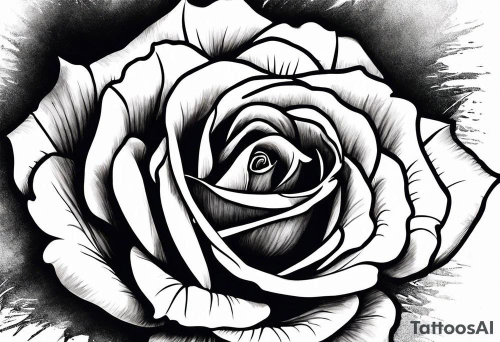 White rose, blood tattoo idea