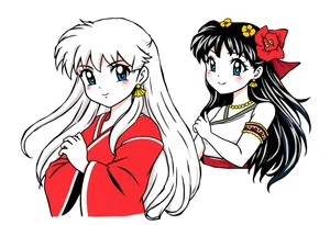Please create an Inuyasha and Kagome 
tattoo tattoo idea