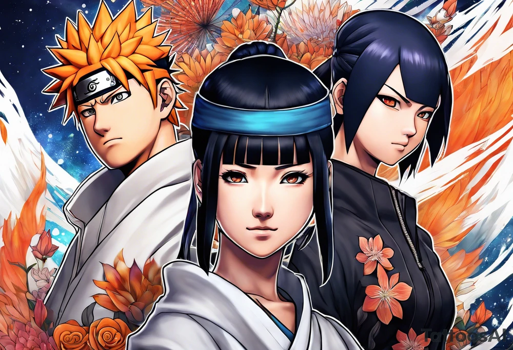 Hinata and hanabi from Naruto tattoo idea