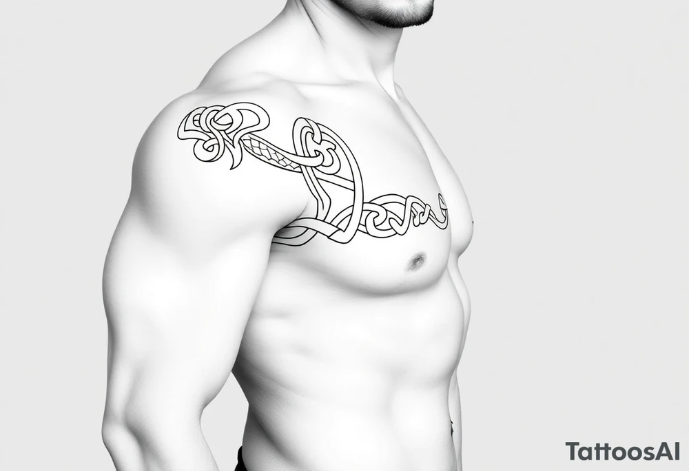 Māori style Celtic knots and bands tattoo idea