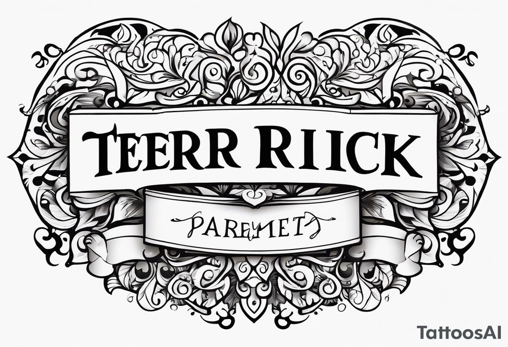 Terri and rick parents name tattoo idea