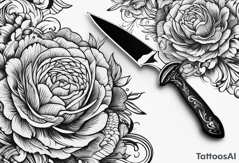 envelope with wax stamp with letter opener on top tattoo idea