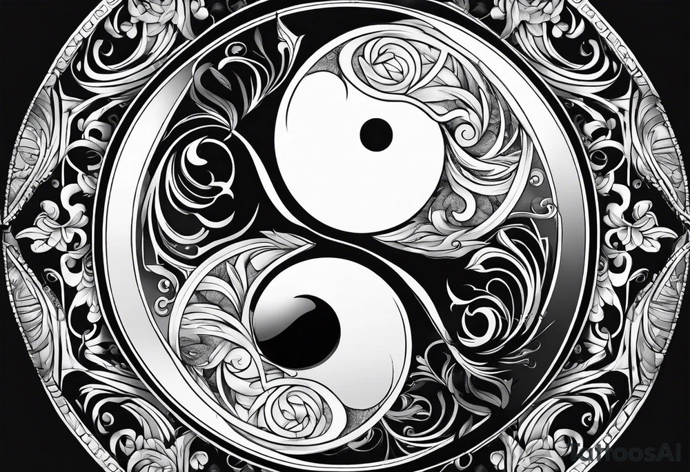 masculine yin and yang tattoo idea tattoo idea