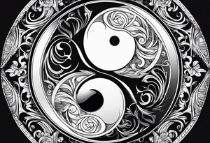 masculine yin and yang tattoo idea tattoo idea
