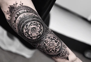 Hræsvelgr forearm tattoo with runes tattoo idea