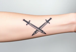 Give me a tattoo based on proverbs 27:17 about iron sharpening iron for me and the guys to get together probably two swords in it tattoo idea