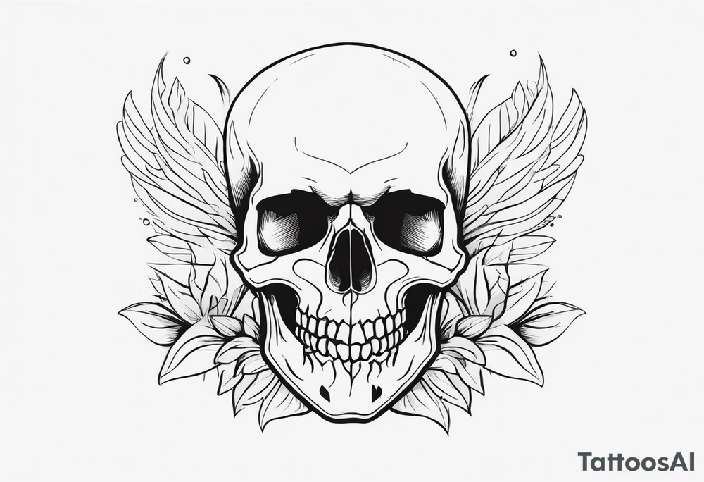 Skull Illustration tattoo idea