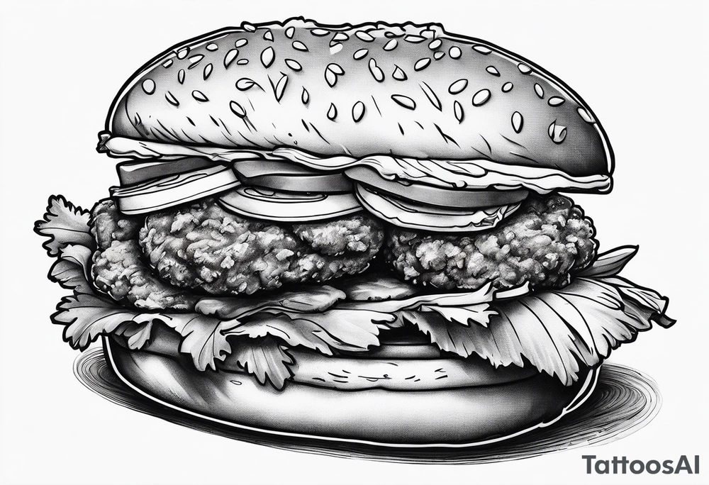 A fried chicken sandwich tattoo idea