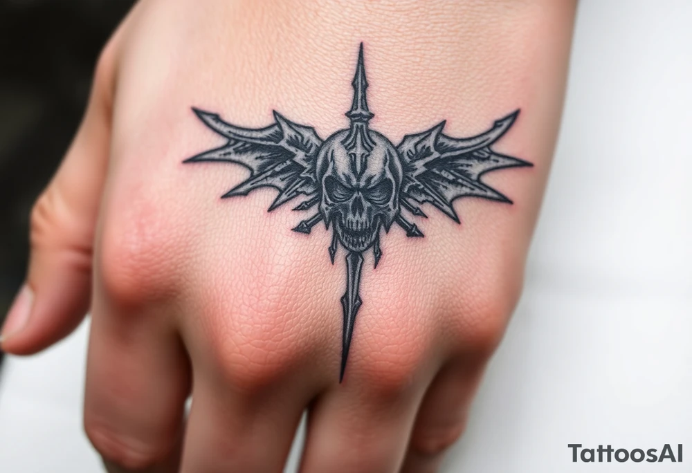Goth and heavy metal tattoo idea